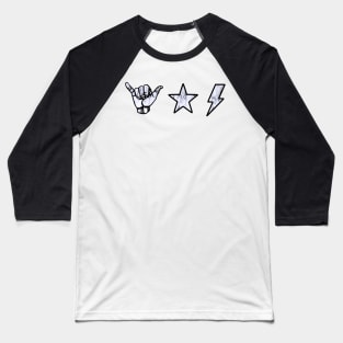 marble shaka, star and lightning sticker pack Baseball T-Shirt